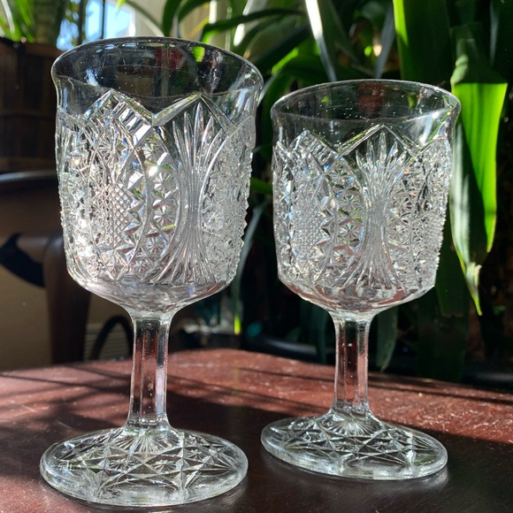 Vintage ArrowHead in Oval Water Goblet By Higbee - Picture 3 of 13